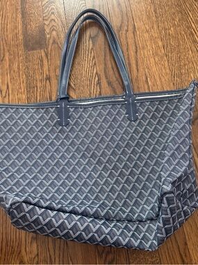 Source Unknown Blue Geometric Shoulder Tote Bag